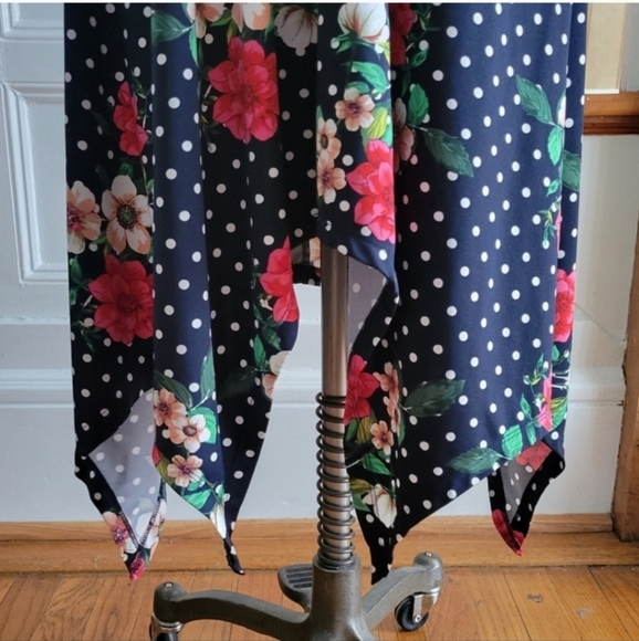 NINA LEONARD Floral Summer Maxi Flowy Dress Size Large - Picture 3 of 5